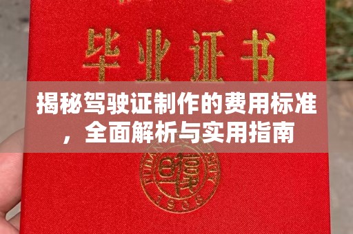 黄陵揭秘驾驶证制作的费用标准，全面解析与实用指南
